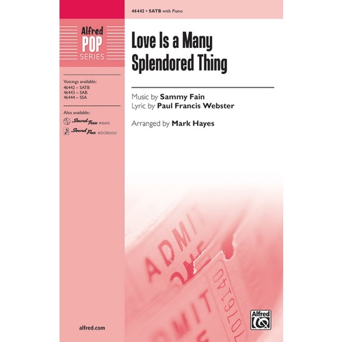 Love Is A Many Splendored Thing SATB