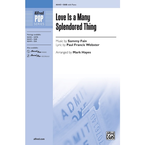 Love Is A Many Splendored Thing SAB