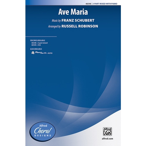 Ave Maria Op 52 No 6 3 Part Mixed