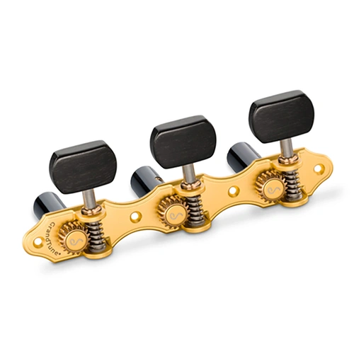 Schaller GrandTune Classic Hauser Satin Gold/Ebony Black Rollers 1:18 Gear Ratio Classical Guitar Machine Heads
