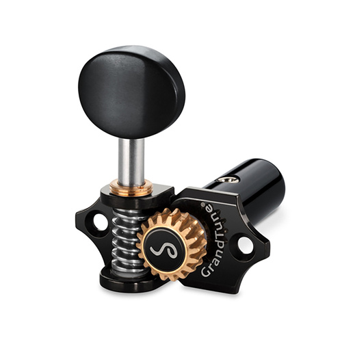 Schaller GrandTune 3/3 Classical Machine Heads - Black/Ebony, 18:1 Gear Ratio, Velvet-Tec Technology, Superior Tuning Performance