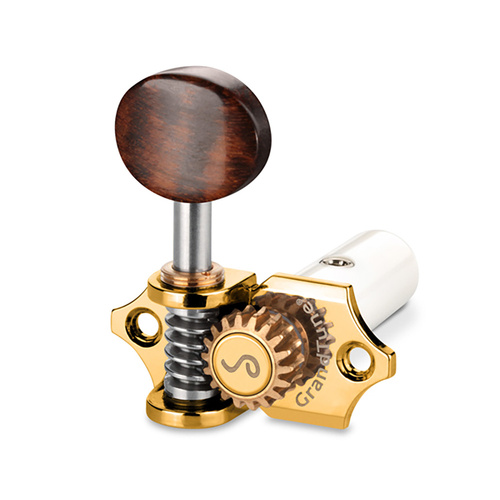 Schaller GrandTune Singles 3/3 Classical Machine Heads - Gold/Snakewood