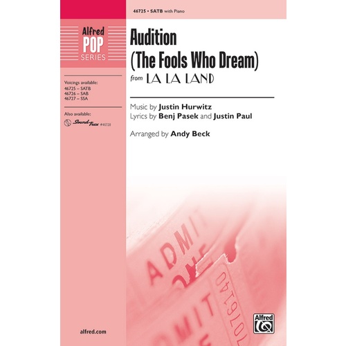 Audition (The Fools Who Dream) SATB Choral Sheet Music