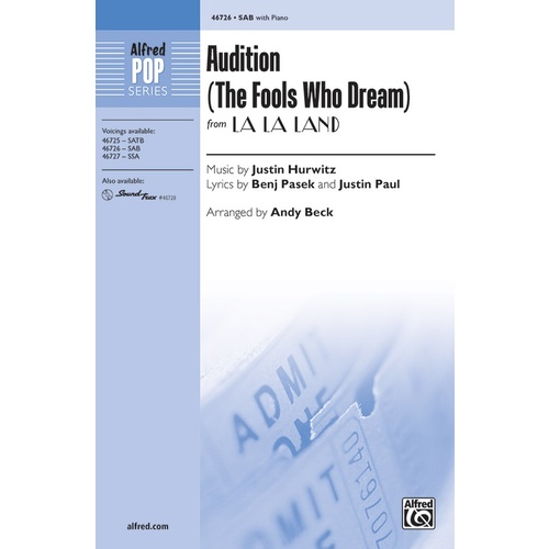 Audition (The Fools Who Dream) SAB Choral Sheet Music