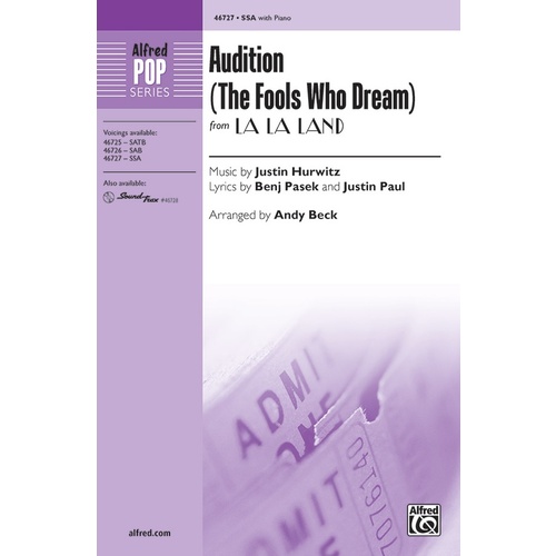 Audition (The Fools Who Dream) SSA Choral Sheet Music