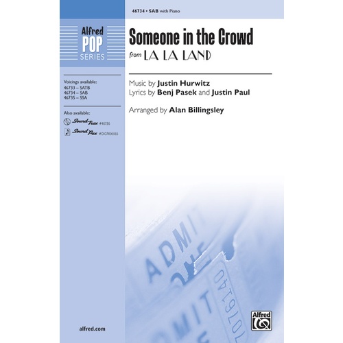 Someone in the Crowd SAB Choral Sheet Music