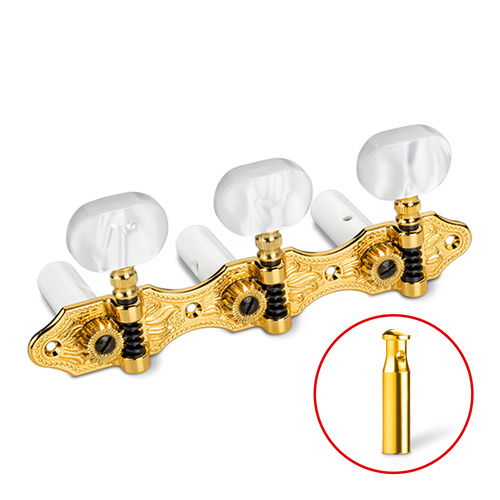 Schaller Machines 3/3 Steel Hauser Plate Rear - Gold HG3