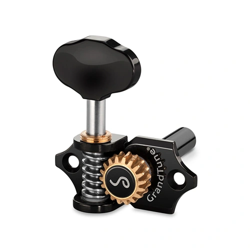 Schaller GrandTune 3/3 Slotted Tuning Machines Black Chrome with Velvet-Tec Technology