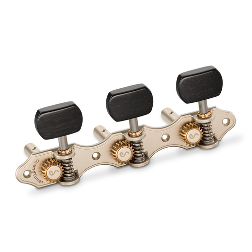 Schaller GrandTune Hauser 3/3 Slotted Machine Heads Satin Pearl/Ebony