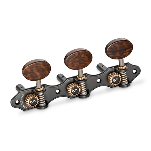 Schaller GrandTune Hauser 3/3 Slotted Tuning Heads Satin Black Snakewood