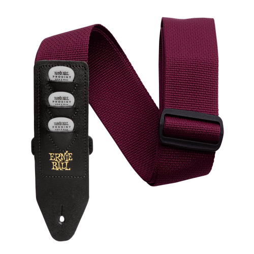 Ernie Ball Pickholder Polypro Strap - Burgundy