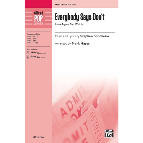 Everybody Says Don't SATB