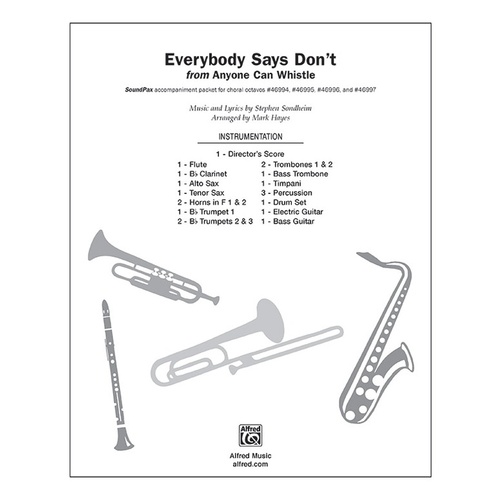 Everybody Says Don't Soundpax Parts