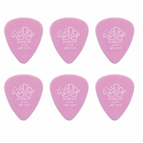 6 x Dunlop Premium DELRIN 500 .46MM Gauge Guitar Picks 41R