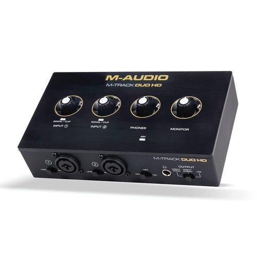 M-Audio M-Track Duo HD 2-in/2-out USB-C Audio Interface for Mac, PC, iOS, Android 24-bit/192kHz with Software Bundle