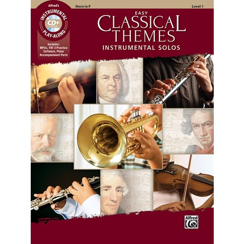 Easy Classical Themes Inst Solos Horn Book/CD