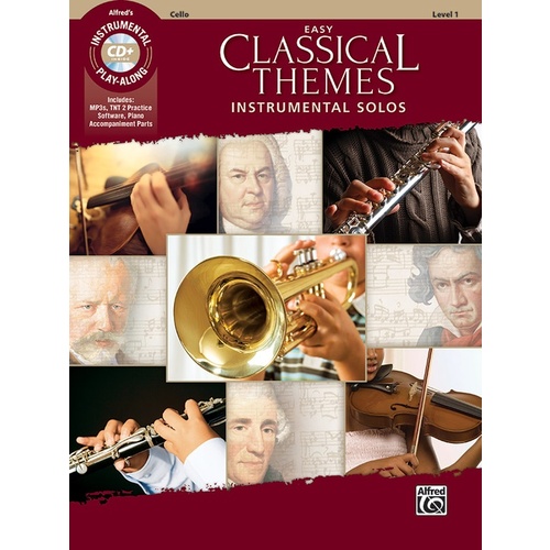 Easy Classical Themes Inst Solos Cello Book/CD