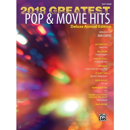 2018 Greatest Pop & Movie Hits - Easy Piano
