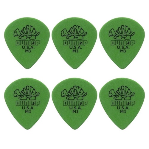 6 x Jim Dunlop Tortex Jazz Medium Sharp Guitar Picks Jazz III 472RM3
