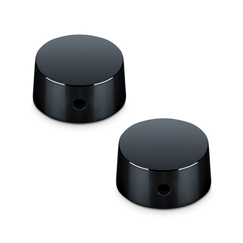 Schaller Black Guitar Speed Knobs Set of 2 Brass 1151-15030400