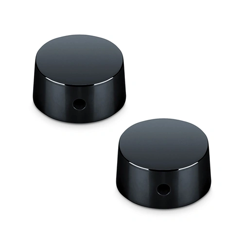 Schaller Black Speed Knobs Set of 2 Brass with Screw Fastener 1151-15030400