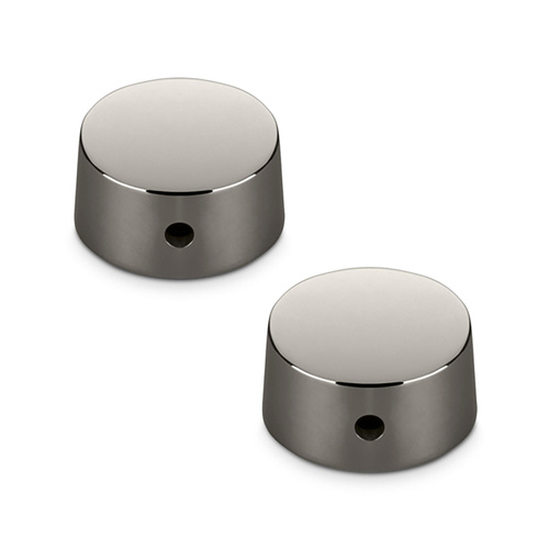 Schaller Guitar Speed Knobs Set of 2 Ruthenium Brass with Screw Fastener 15030600