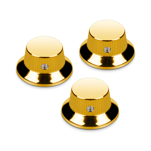Schaller Speed Knobs Set of 3 Gold Brass with Screw Fastener - 15010500