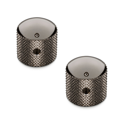 Schaller Ruthenium Speed Knobs Set of 2 for Guitar with Screw Fastener