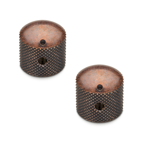 Schaller Guitar Dome Knurled Knobs (Set of 2) VintageCopper