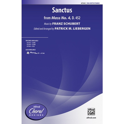 Sanctus From Mass No 4 D 452 SSA