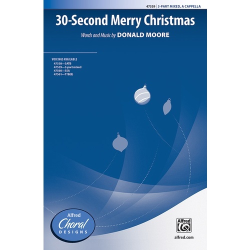 30 Second Merry Christmas 3 Part Mixed