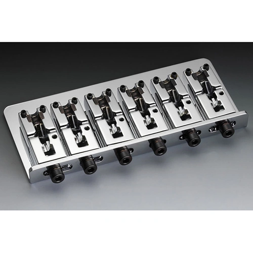Schaller 6-String Bass Bridge 2000 Chrome 23364 Steel Fast Adjustment 116x55mm