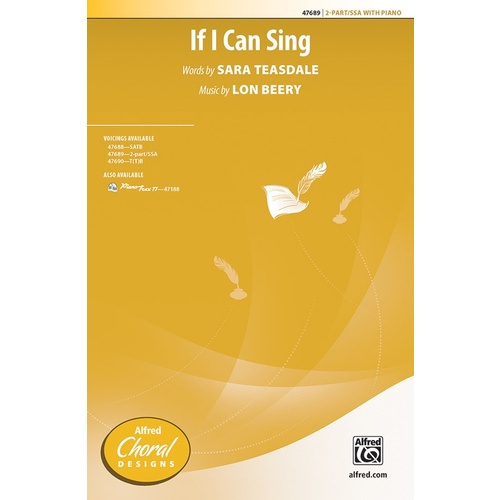 If I Can Sing 2 Part/SSA