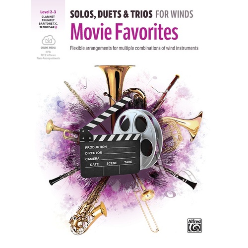 Solos, Duets & Trios for Winds: Movie Favorites Clarinet/Trumpet/BC - Various Alfred 47828