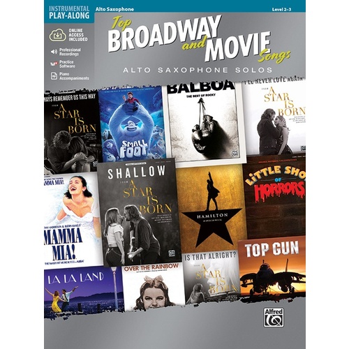 Top Broadway And Movie Songs Alto Sax Solo Book/Oa