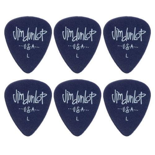 6 x Jim Dunlop Poly Light Guitar Picks Blue 479RLT