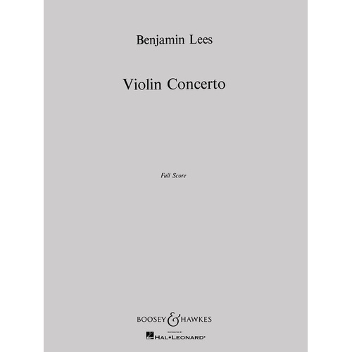 Violin Concerto F/Sc (Softcover Book)