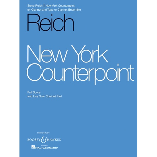 New York Counterpoint Full Sco Cla Pt