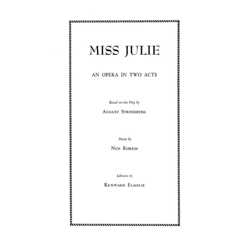 Miss Julie Libretto