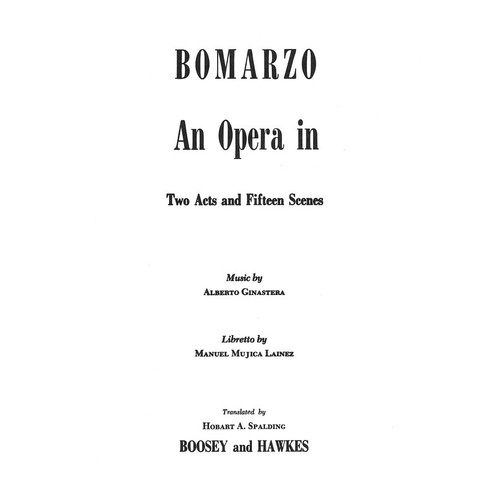 Bomarzo Libretto