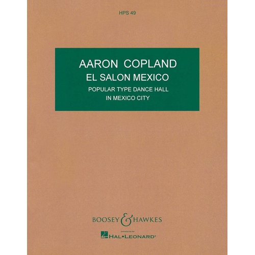 El Salon Mexico Study Score Hps49 Orch