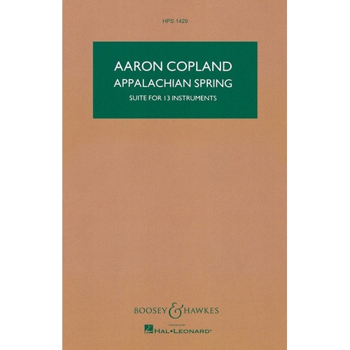 Copland - Appalachian Spring Study Score for Orchestra, 68 Pages, Boosey & Hawkes
