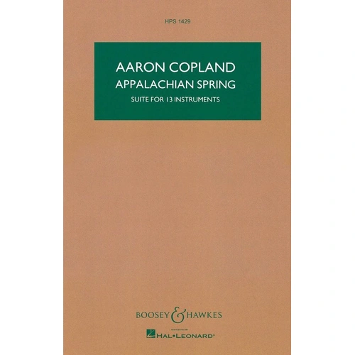 Copland Appalachian Spring Study Score for Orchestra, 68 Pages, Published by Boosey & Hawkes