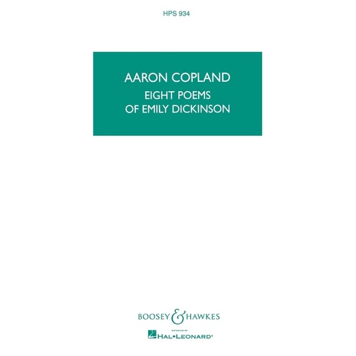 Copland - 8 Poems Of Dickinson Study Score