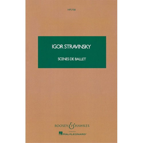 Scenes De Ballet Study Score