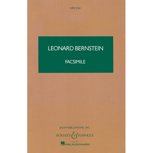 Bernstein - Facsimile Study Score