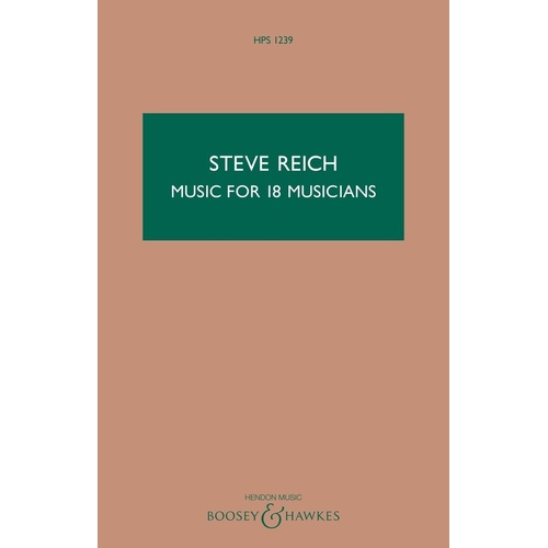 Music For 18 Musicians Study Score