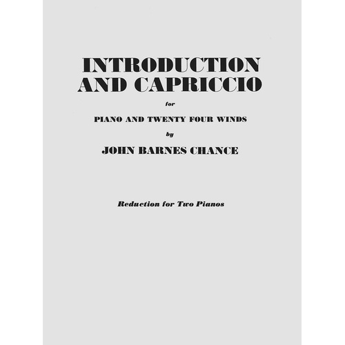 Intrdctn Capriccio Piano (Softcover Book)