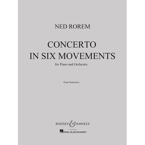 Concerto In 6 Mvmnt Piano (Softcover Book)