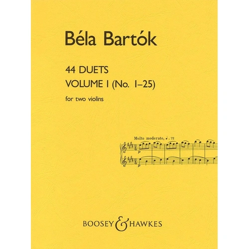 Bartok 44 Violin Duets Vol 1 - Violin Duet, 24 Pages, Publisher: Boosey & Hawkes